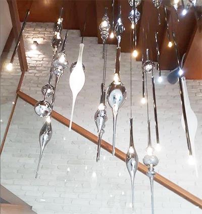 لوستر مشکی و نقره ای مدرن