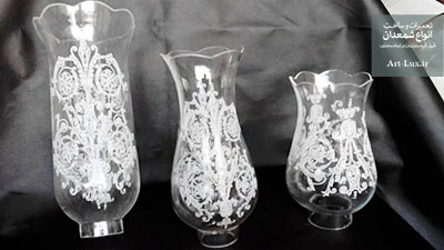 حباب گل دار سفید سنتی