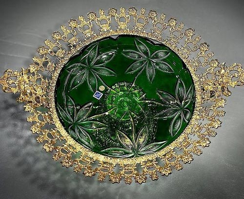 میوه خوری کریستال پایه دار