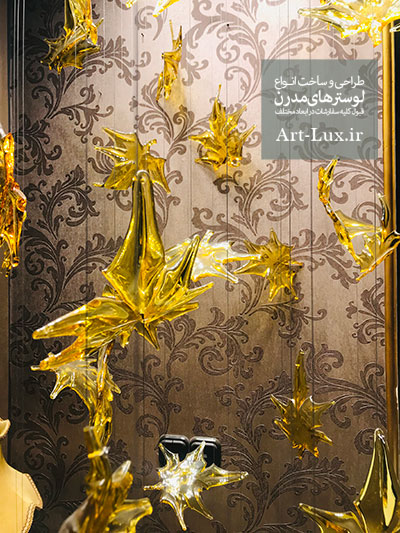 لوستر برگی کریستال