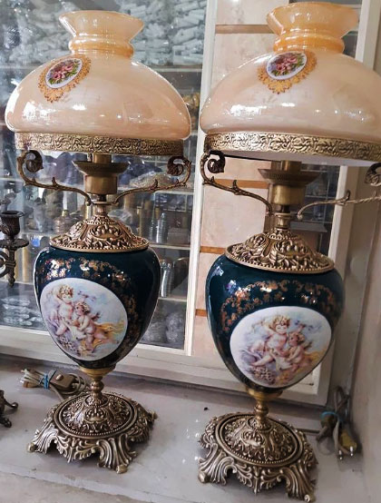 آباژور سرامیکی چینی برنز