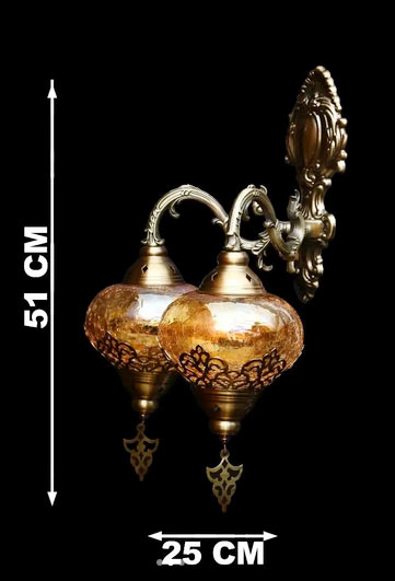 دیوارکوب مراکشی 2 شاخه