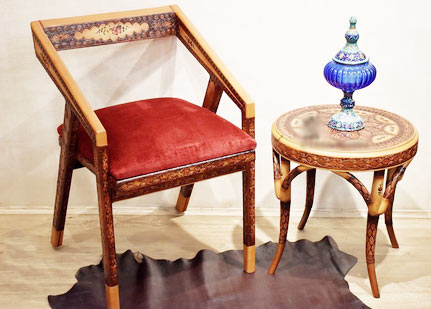 خرید میز و صندلی دست ساز چرمی