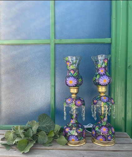 شمعدان سنتی بنفش