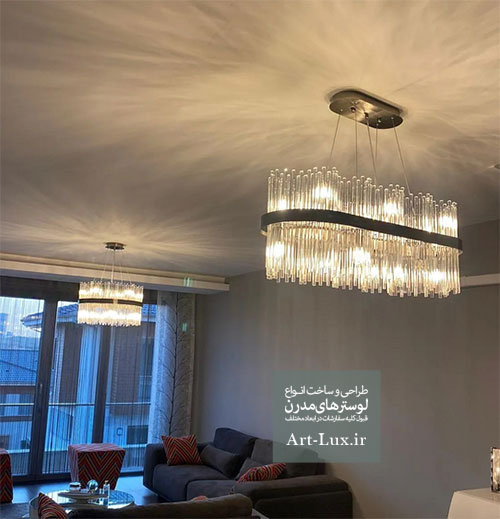 لوستر میله ای دایره ای