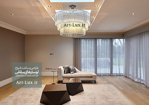 لوستر سقفی کریستالی برای ویلا
