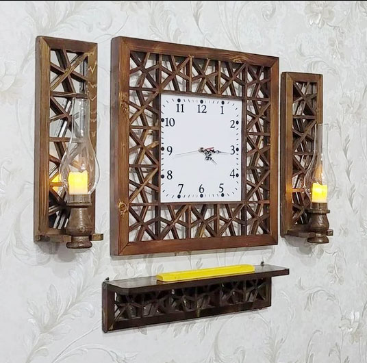 ساعت دیواری طرح گره چینی