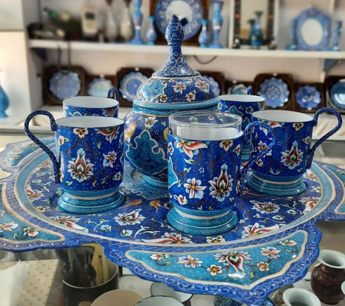 قیمت سرویس چای خوری میناکاری