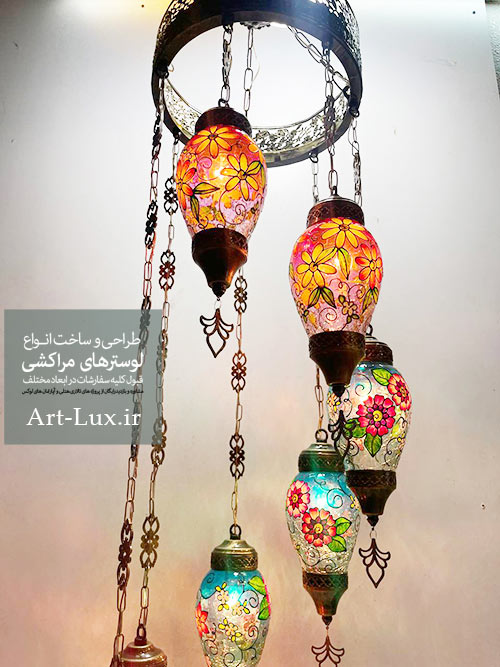 لوستر کریستال مارپیچ