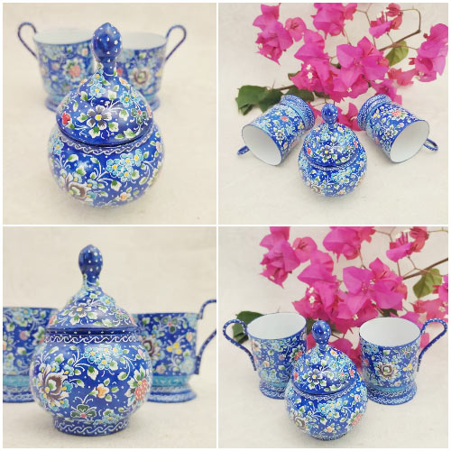 چای خوری 6 نفره میناکاری شده
