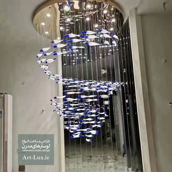 خرید لوستر مارپیچی