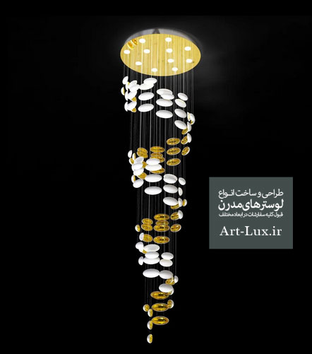 لوستر حبابی سقفی بیضی