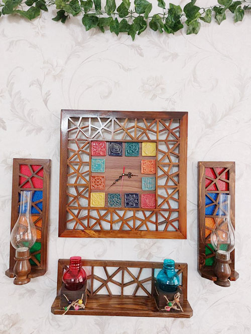 ساعت دیواری سنتی گره چینی