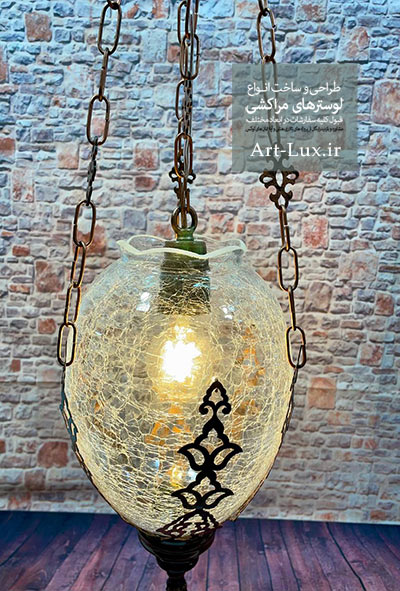 لوستر حباب دار سفید مراکشی