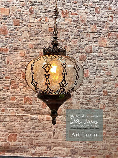 Colored Moroccan chandelier