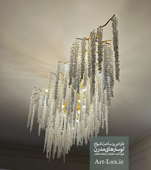 لوستر با طرح یخ