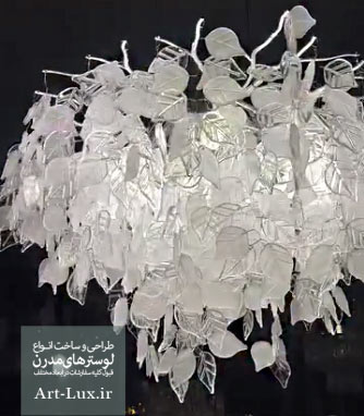 لوستر برگی با جنس بلور