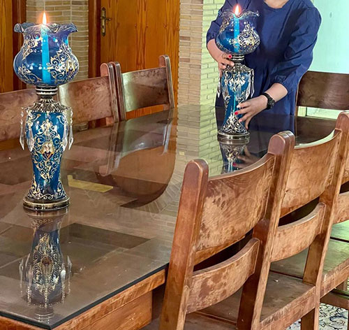 شمعدان آبی سنتی