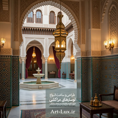 لوستر مراکشی طلایی