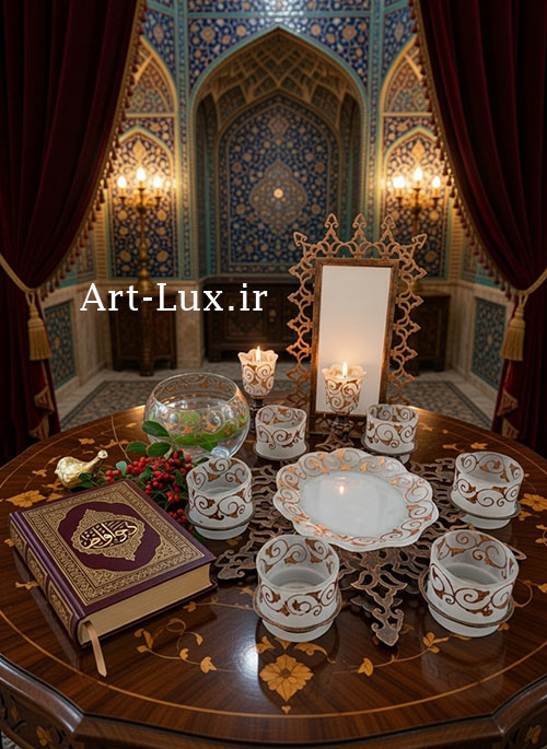 سفره هفت سین دست ساز شیشه ای گلدار رزینی سفره هفت سین دست ساز شیشه ای گلدار رزینی
