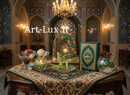 هفت سین شیشه ای گلبرگ رزینی ارسال رایگان هفت سین شیشه ای گلبرگ رزینی ارسال رایگان