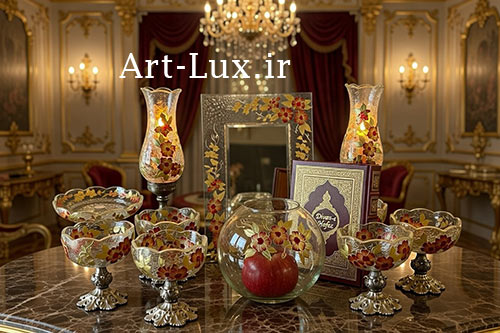 هفت سین لاکچری شیشه ای برای عروس و جهیزیه, هفت سین لاکچری شیشه ای برای عروس و جهیزیه,