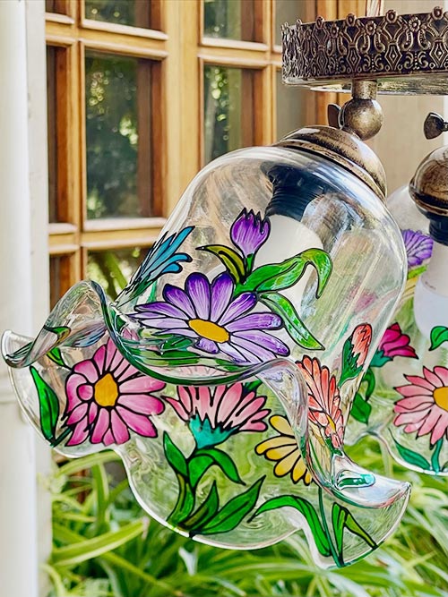 لوستر گل‌دار مخصوص فضاهای رمانتیک و کلاسیک