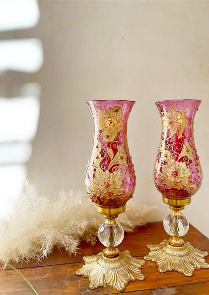 چراغ رومیزی صورتی چراغ رومیزی صورتی