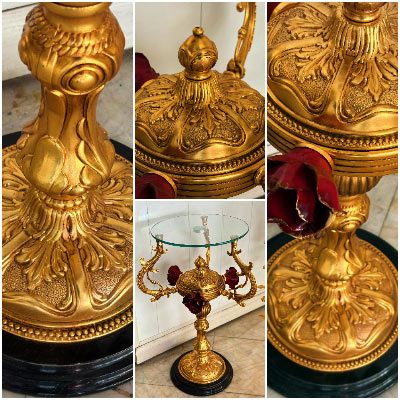 میز دکوراتیو با رز میز دکوراتیو با رز
