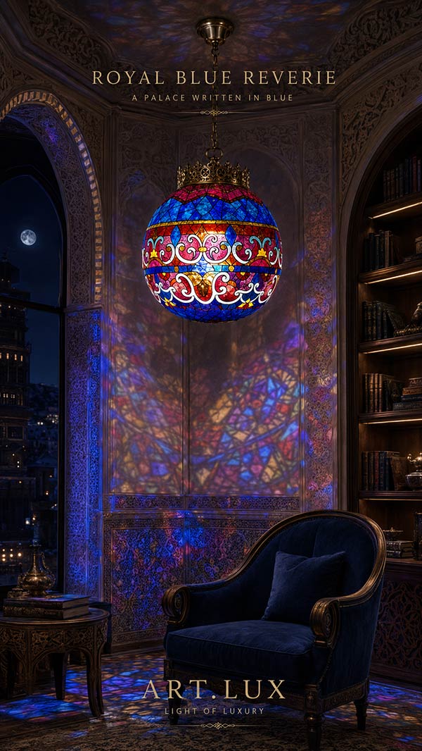چراغ آویز مراکشی شیشهای با طراحی سنتی و نورپردازی گرم برای هتل و ویلا چراغ آویز مراکشی شیشهای با طراحی سنتی و نورپردازی گرم برای هتل و ویلا