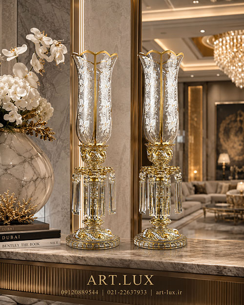 شمعدان دست ساز لوکس ART.LUX مدل Color Collection در شش رنگ خاص