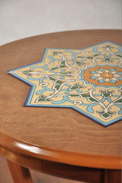 خرید میز کنار سالنی برنز