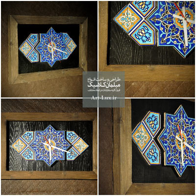 ساعت دیواری مستطیل چوبی