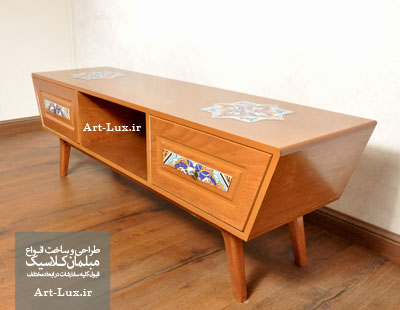 میز تلویزیون چوبی آرت لوکس