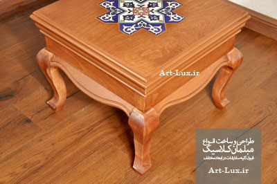 میز کنار مبلی چوب راش
