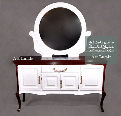 آینه بوفه چوبی
