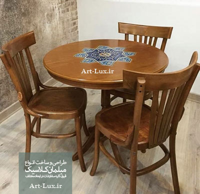 میز ناهار خوری گرد 3 نفره