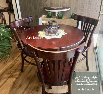 میز ناهار خوری گرد کم جا