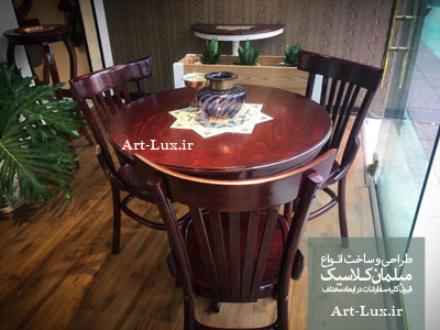 میز ناهار خوری گرد سه نفره