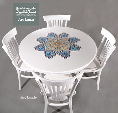 میز ناهار خوری گرد 4 نفره
