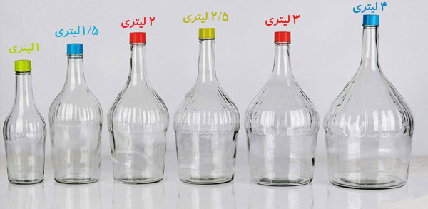 انواع بطری شیشه ای 2 لتیتری