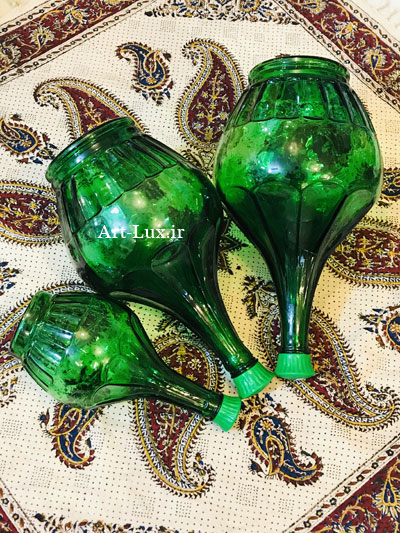 بطری شیشه ای خمره ای سبز