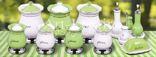 سرویس جا ادویه چینی سبز