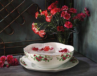 چینی زرین با گل های صورتی