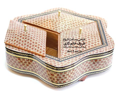جعبه پذیرایی خاتم  کاری