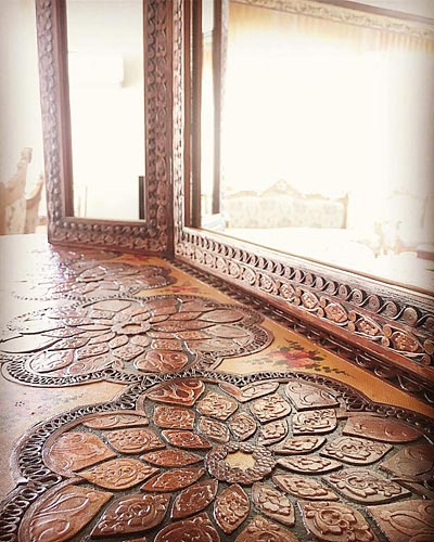 خرید سرویس خواب آینه و کنسول چرمی