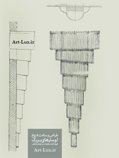 لوستر کریستالی مارپیچ