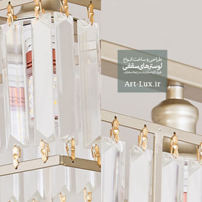لوستر کریستالی مستطیلی