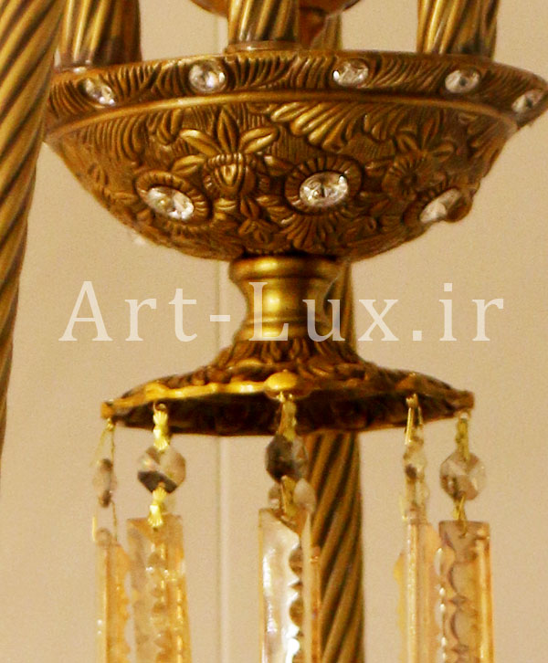 خرید لوستر طلایی آشپزخانه