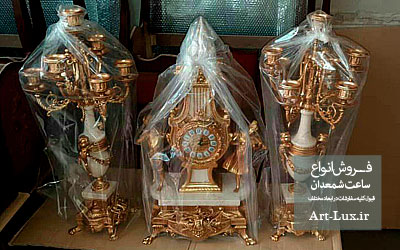 خرید ساعت و شمعدان برنزی